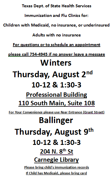 August Vaccination Clinic